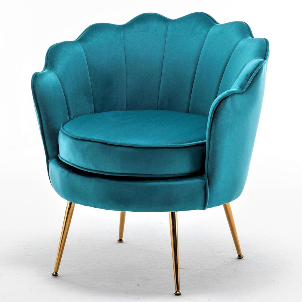 Mcm Scalloped Silhouette Oyster Accent Barrel Chair Teal Green Blue 8 Edited Ig Crp